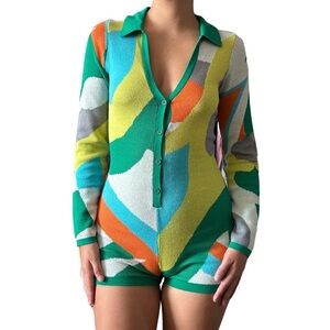 Jaded London Colorful Abstract Jumpsuit